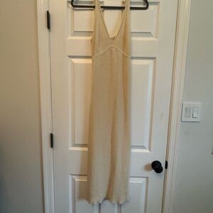 Zara Cream Maxi Knit Dress